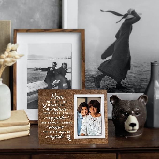 SteadStyle Memorial Gift for Loss of Mother - Memorial Picture Frames - Sympathy Gifts for Loss of Mom, Bereavement Gifts for Loss (Brown)