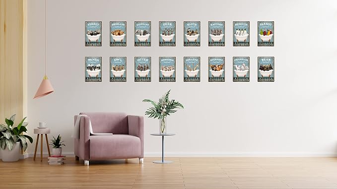 Funny Owl Decor Vintage Bathroom and Bathtub Metal Tin Sign Decor Owl Pet lovers Gift Farm Home Bar Bathroom Man Cave Retro Wall Art Poster Sign Accessories 8x12 In