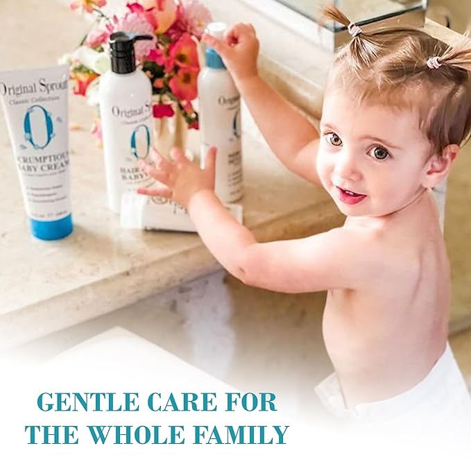 Original Sprout Scrumptious Baby Cream, Gentle Moisturizing Cream for Dry, Sensitive Skin & Diaper Rash, Non-Greasy Baby Lotion with Zinc Oxide & Calendula for Face & Body, 8 fl oz