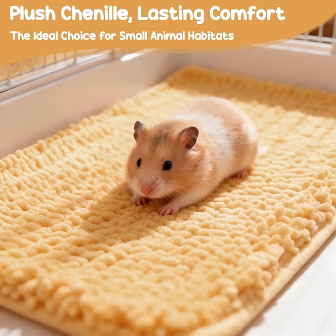 8 Pcs Guinea Pig Cage Liner, 16x12 Inch Washable Fleece Bedding Mat | Reusable Guinea Pig Bedding & Pee Pads for Small Animals, Rabbit