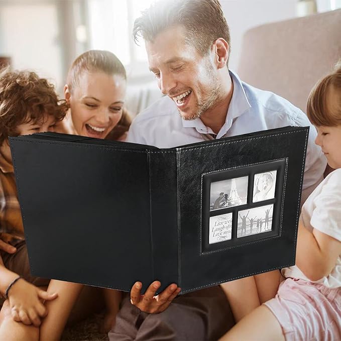 Ywlake Photo Album 4x6 600 Pockets Photos, Extra Large Capacity Family Wedding Picture Albums Holds 600 Horizontal and Vertical Photos Black