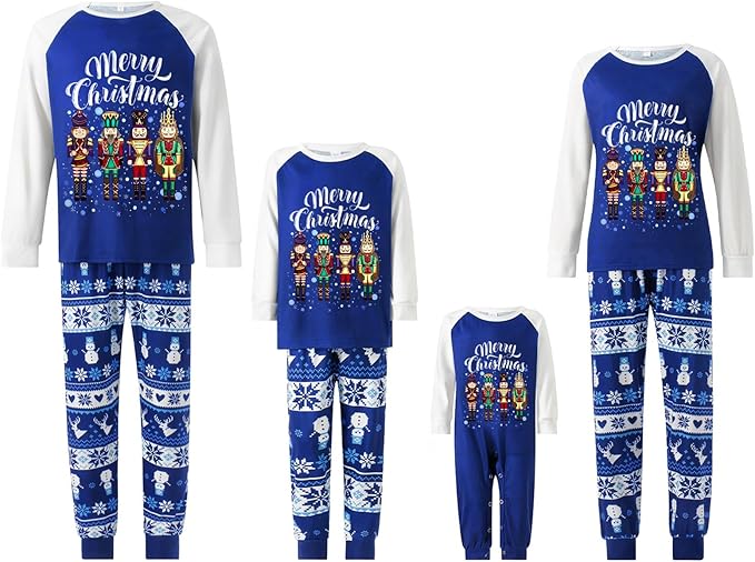 Christmas Family Pajamas Set Matching Holiday Plaid Sleepwear Set Reindeer/Tree Print Loungewear for Xmas Eve