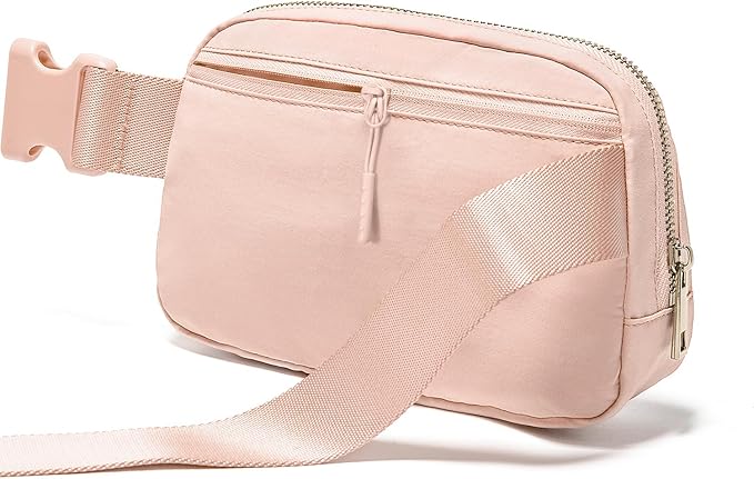 Gitus 6 7 8 9 10 Year Old Girl Gifts Belt Bag Fanny Pack Crossbody Bags with Initial Letter Patch Things for Teen Girls Easter Gifts for Girls Travel Essentials（Coral Pink-Z）