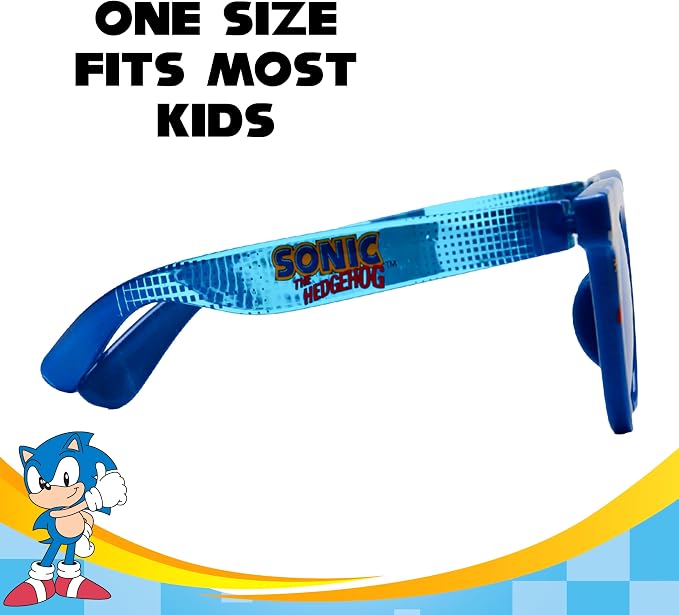 ARKAID Sonic the Hedgehog Boys Sunglasses | 100% UV Protection | Official Sega Sonic the Hedgehog Boys Sunglasses | Impact Resistant | Gift Idea | Fits Most Kids