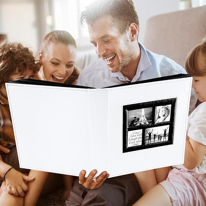 Ywlake Photo Album 4x6 500 Pockets Photos, Extra Large Capacity Family Wedding Picture Albums Holds 500 Horizontal and Vertical Photos White