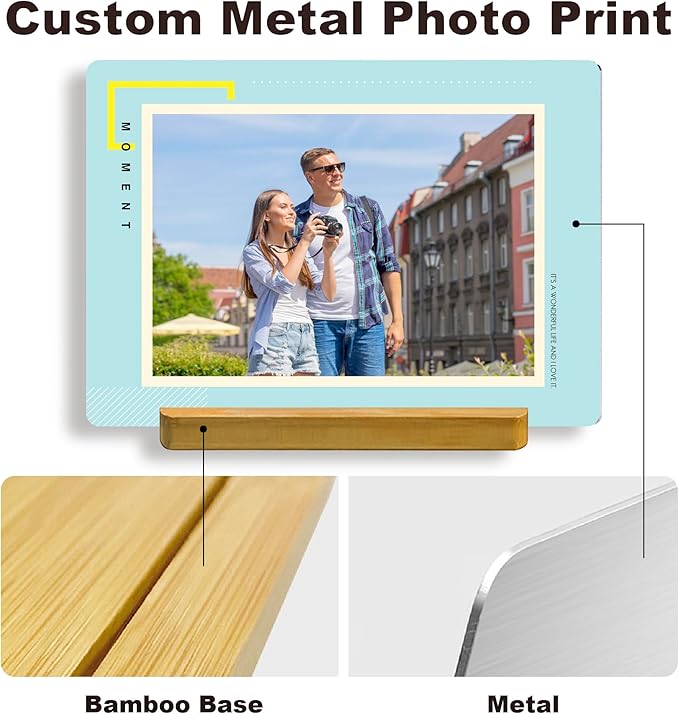 Custom Style Custom Metal Photo Prints,Customize Your own Picture Frame,Personalized Metal Picture Gift for Family and Lovers