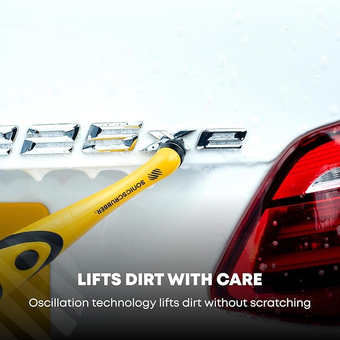 Vehicle Detailing Set - High Power Car Cleaning Brush - Includes 4 Brush Heads - Suitable for Interior & Exterior - Ideal for Cars, Bikes and Motorhomes - AA Batteries Included
