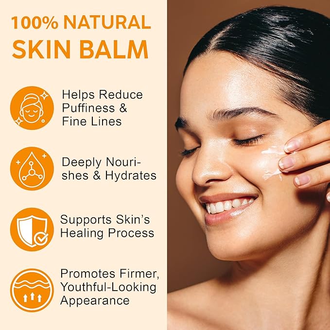 2Pack Tallow, Castor Oil and Frankincense Oil Skin Balm, 100% Grass-Fed Tallow for Face & Body Moisturizer, Deep Moisturizing Cream, Moisturizer for Dry, Cracked Skin, All Skin Types