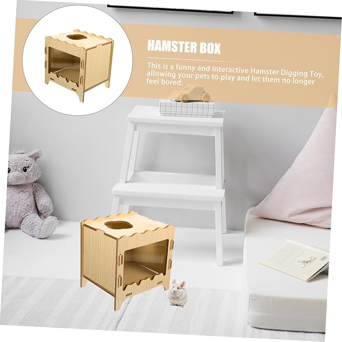 YARNOW Hamster House Toys Nest Box Soft Digging Plaything Comfortable Pet Sleeping House Hideout