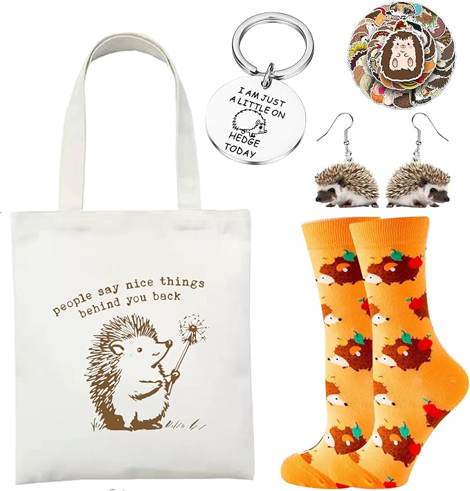 Hedgehog Gifts for Women, 5pc Gift Set for Hedgehog Lovers | Ideal birthday, Christmas, or holiday present for daughter, mom, friends, sister, and any enthusiastic hedgehog lover.