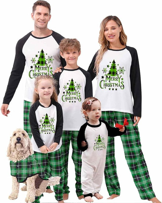 Christmas Family Pajamas Matching Sets, Matching Christmas Pjs For Family and Dog, Holidays Jammies Family Pjs Set