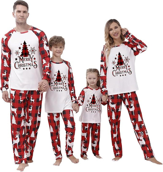 Christmas Family Pajamas Matching Sets, Matching Christmas Pjs For Family and Dog, Holidays Jammies Family Pjs Set