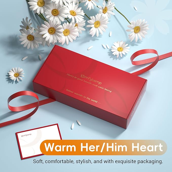 Comfytemp Gifts for Women, Heating Pad for Mom Wife Daughter Period Cramps and Back Pain Relief, 12" X 24" Cute Flower Heat Pad with 3 Heat Levels, Electric Soft Heated Pad, Dad Gift