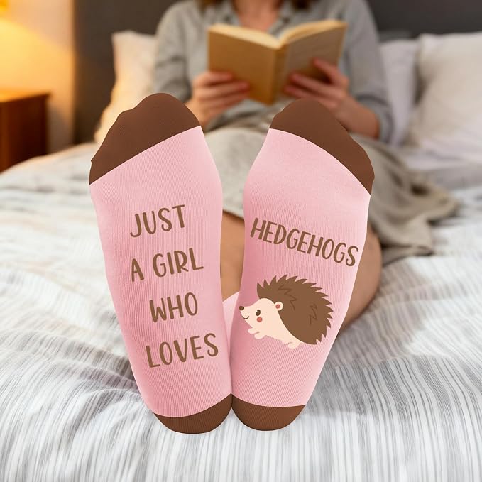 Hedgehog Gifts for Women and Girls Cute Funny Hedgehog Lovers Themed Accessories Socks Presents Christmas Stocking Stuffers Birthday Xmas White Elephant Galentines Graduation Valentines Gifts