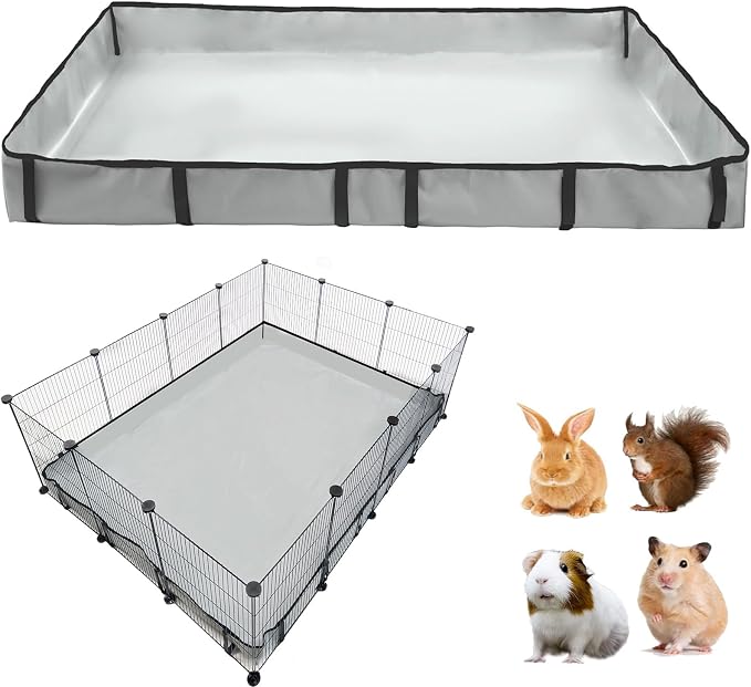 Guinea Pig Cage Liner Tarp Bottom Waterproof and Washable Base Also for Rabbits, Bunny, Chinchesillas, Hedgehog, Ferrets and Other Small Animals(36x48 inches)