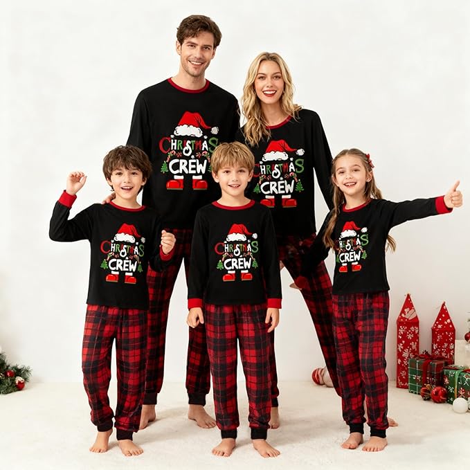 WephuPSho Christmas Family Matching Pajamas, Festive Xmas Jammies Sets for the Whole Family, Holiday Pjs Christmas