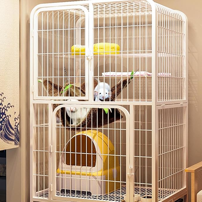 EAEDMY Ferret Rat Hammock Tunnel Toys Cage Accessories, Guinea Pig Hideout Tunnel, Warm Bed for Rat Ferret Guinea Pig Sleep Hide and Play (3.Hammock)