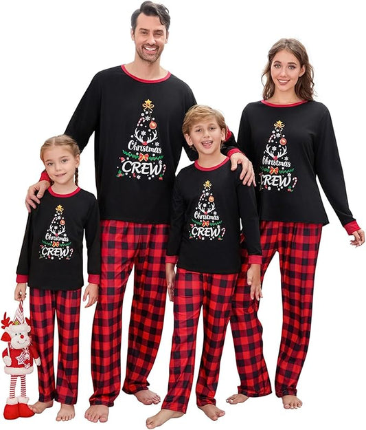 Christmas Family Pajamas Matching Sets, Matching Christmas Pjs For Family and Dog, Holidays Jammies Family Pjs Set