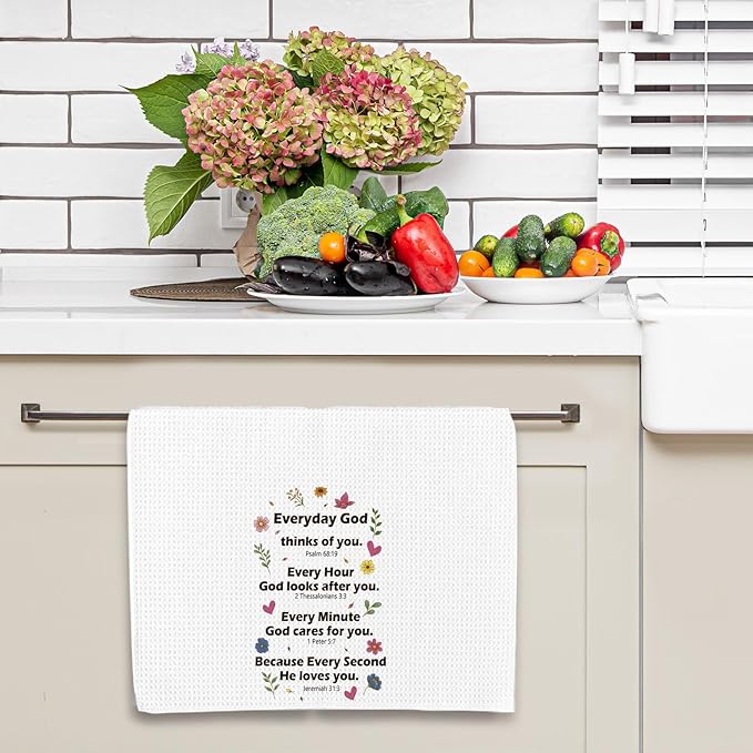 Friendship Tea Towel for Besties, Christian Gifts for Women and Men, Absorbent Quick-Drying Kitchen Towel 16 * 24in