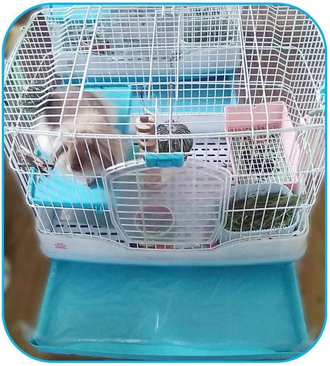 Disposable Rabbit Cage Liner, Plastic Bunny Cage Mat Film to Replace Diapers Suitable for Most Rabbit, Hamster, Guinea Pigs & All Small Animals - 100PCS Universal Toilet Film, 37.4'' x 27.6''
