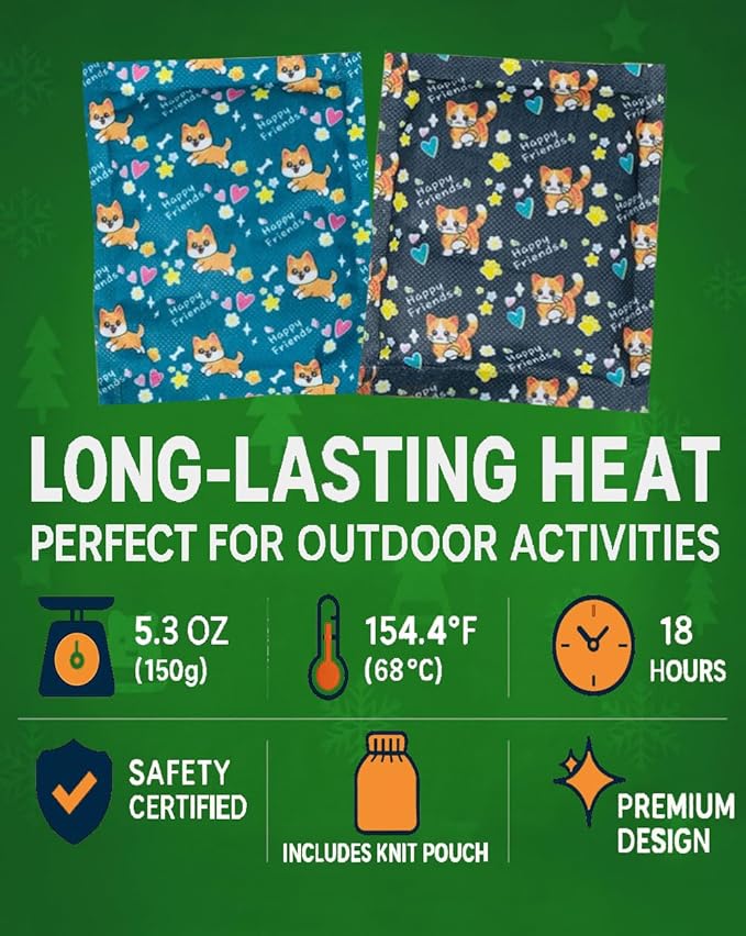 Inlife, 30 Packs, Warm It 100% Made in Korea Hand & Body Warmers Super Warm and Long Lasting Up to 18 Hours of Heat Natural Odorless Air Activated 5.3 oz Each