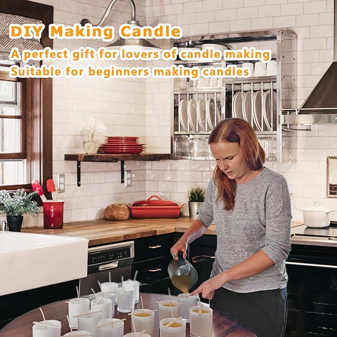 Candle Making Pouring Pot, 1500 ML/50 OZ Candle Pouring Pitcher, 304 Stainless Steel Candle Making Pitcher with Heat-Resistant Handle and Dripless Pouring Spout Design