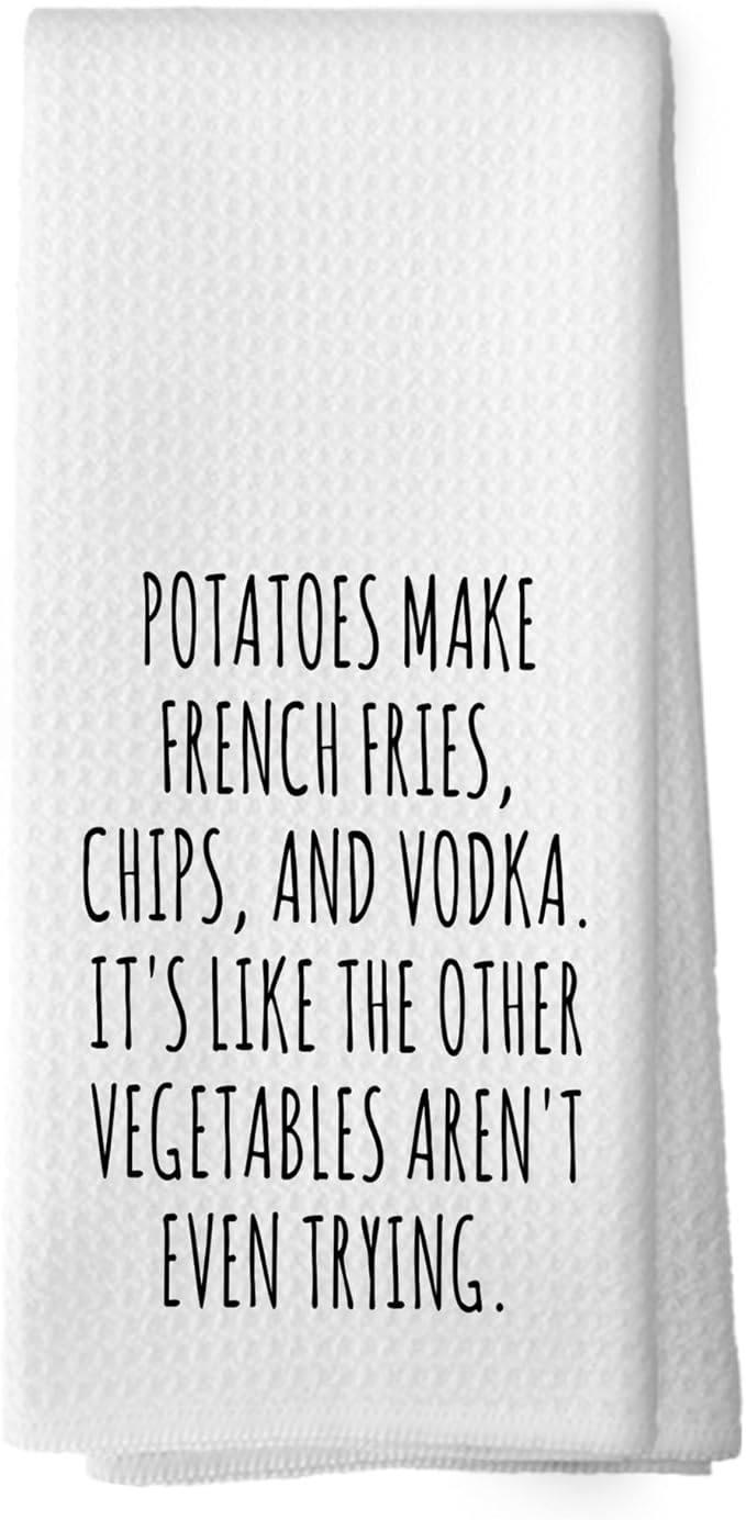 Funny Humorous Hostess Gifts Kitchen Towels, Adult Humor, Sarcastic Gifts for Women Hand Towels for Bathroom, Funny Sarcastic Gift for Women Adult Humor Tea Towels Dish Towels 16x24 Inch