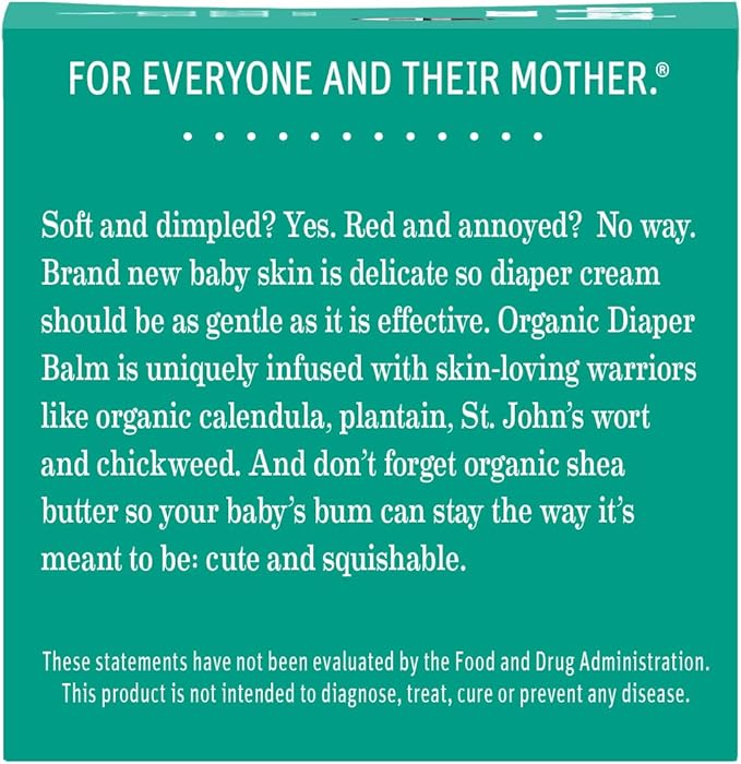 Earth Mama Organic Diaper Balm 2-Ounce | Diaper Cream for Baby | EWG Verified, Petroleum & Artificial Fragrance-Free with Calendula for Sensitive Skin