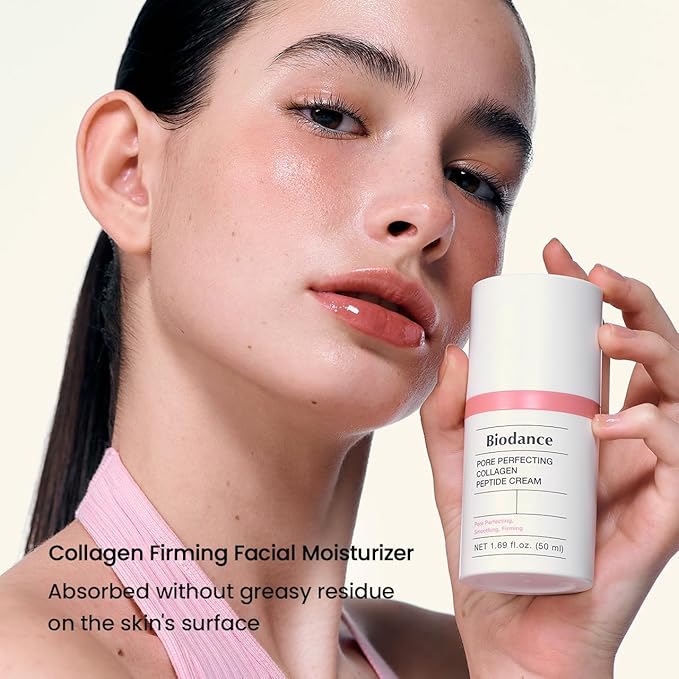 BIODANCE Pore Perfecting Collagen Peptide Cream, Hydrating, Plumping, Pore Care, Firming Facial Moisturizer, Korean Skincare, Stocking stuffers for teen girls | 1.69 fl.oz, 50ml