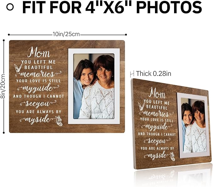 SteadStyle Memorial Gift for Loss of Mother - Memorial Picture Frames - Sympathy Gifts for Loss of Mom, Bereavement Gifts for Loss (Brown)