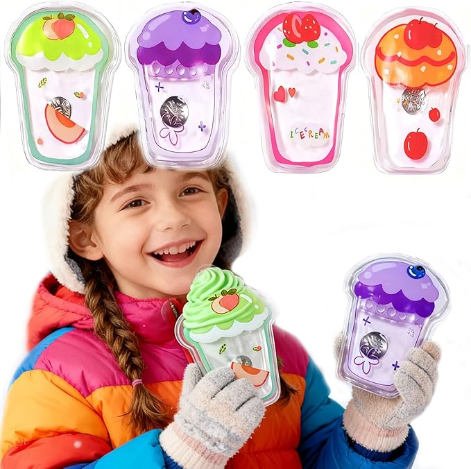 (4PCS) Reusable Hand Warmers，Reusable Heat Packs, Travel Hand Warmer, Heat Packs for Hot Compress，Click-to-Heal Warmers, Hand Warmers for Camping, Outdoor