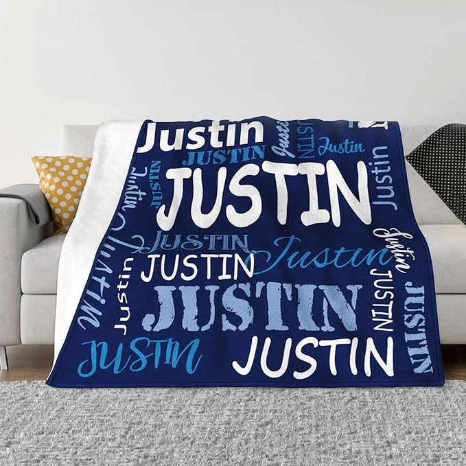 Ships Next Day, Personalized Blankets and Throws Custom Blanket with Name Customized Flannel Blanket for Kids Christmas Blanket Gifts for Teen Girls Boys