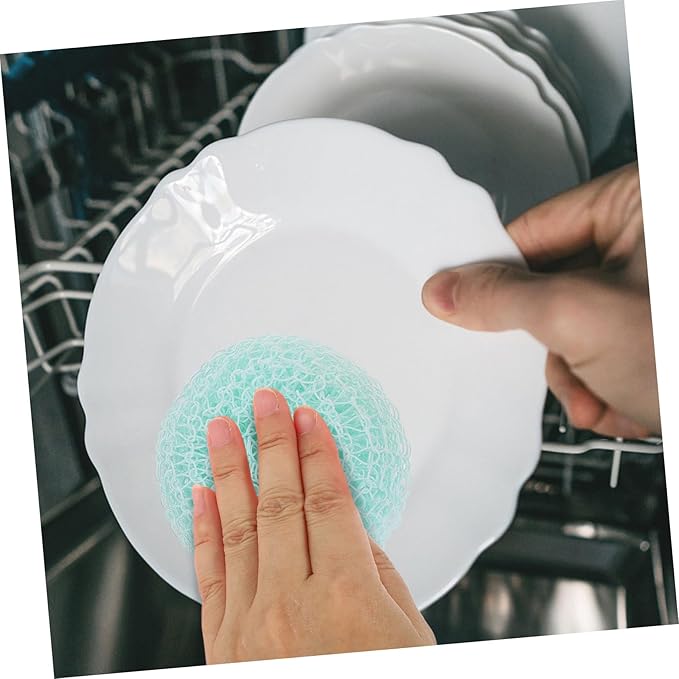 Kitchen Scrub Brush Dish Cleaning Brush Long Handle Replacement Heads Scrub for Cleaning Dishes Pots Pans