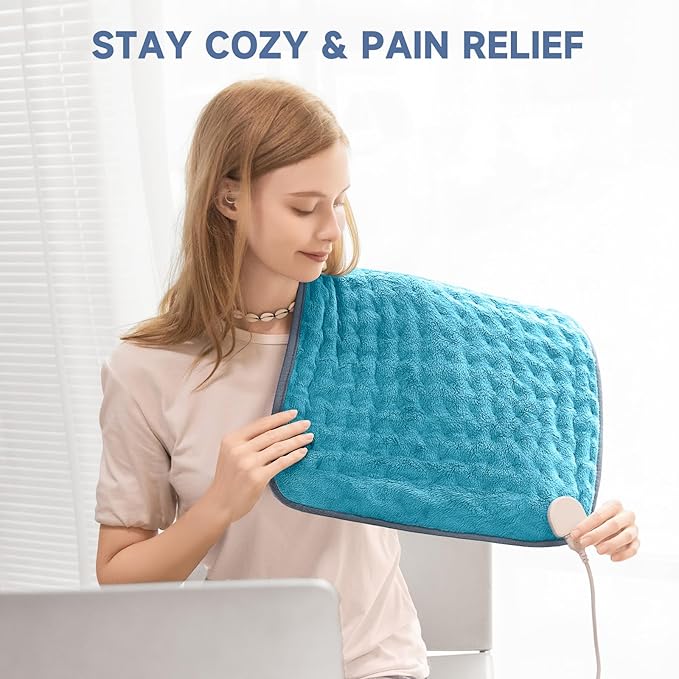 Electric Heating Pad for Seniors, 20"x24" Heat Wrap with 6 Temps, Moist Heat Option, Auto Shut-Off & Washable Cover, Great Gift for Mom, Dad, Grandma, Grandpa
