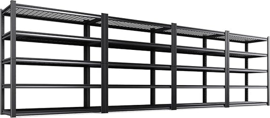 Set of 4 Garage Shelving-3000 lbs 5 Tier Storage Shelves,Adjustable Heavy Duty Metal Shelving Unit and Storage Large Wire Rack,Utility Steel Shelf for Warehouse Industrial Pantry Basement 71"x46"x18"