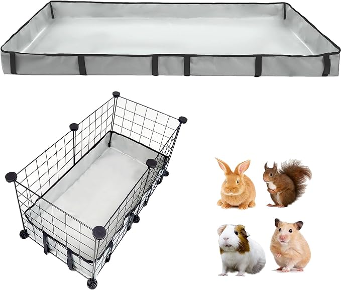 DZWLKJ Guinea Pig Cage Liner Tarp Bottom Waterproof and Washable Base Also for Rabbits, Bunny, Chinchesillas, Hedgehog, Ferrets and Other Small Animals(14x28 inches)
