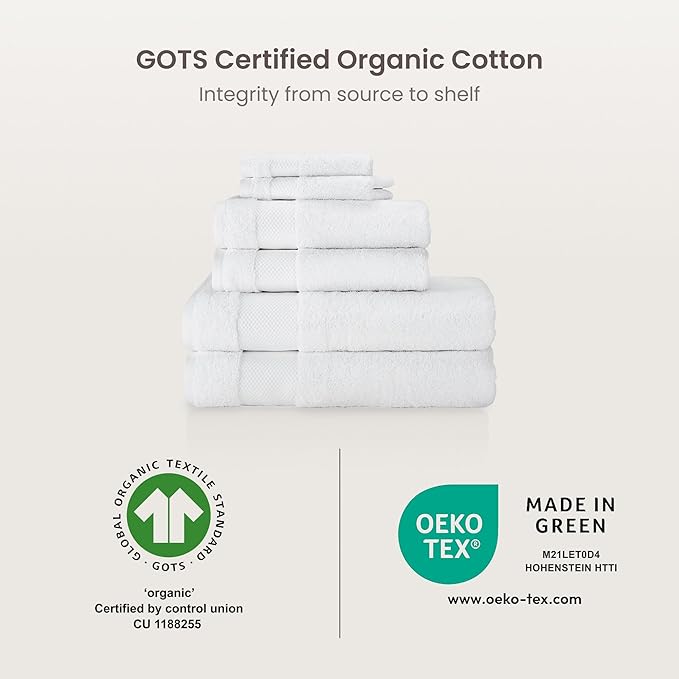 BIOWEAVES 100% Organic Cotton Bath Sheet Set of 2 | Soft Oversized Bath Towels | 700 GSM Premium Bath Towel Sheet Set GOTS Certified - White