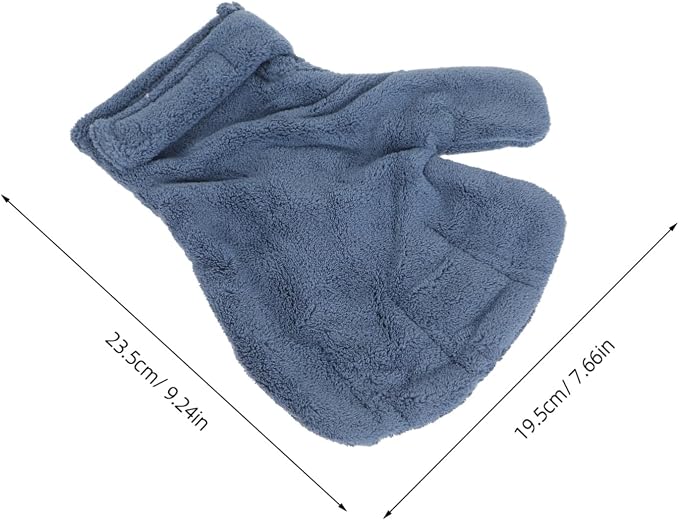 VOSAREA Calming Bite Proof Glove Navy Coral Fleece Small Animal Handling Glove for Chinchilla Ferret Hedgehog Care and Grooming Supplies