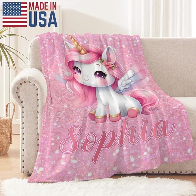 Custom Animal Baby Blanket - Personalized Throw Blanket for Babies Kids Adults (Animal Design)