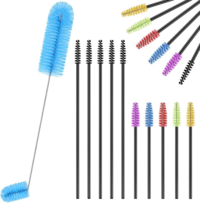 Hummingbird Feeder Cleaning Brush 19 Pieces 3 Size Mini Nylon Double Headed 2 in 1 Hummingbird Brush Hard to Reach Places Tiny Cleaning Kit(Blue)
