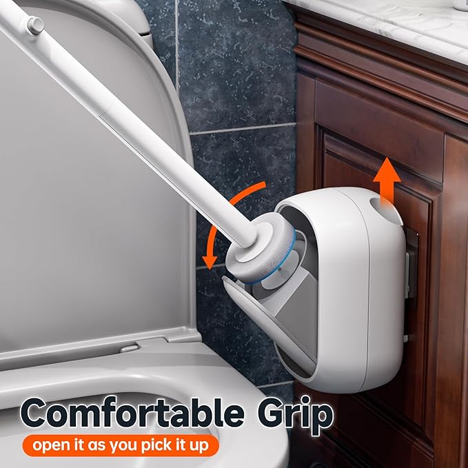 CTIME Disposable Toilet Brush with 30 Brush Heads