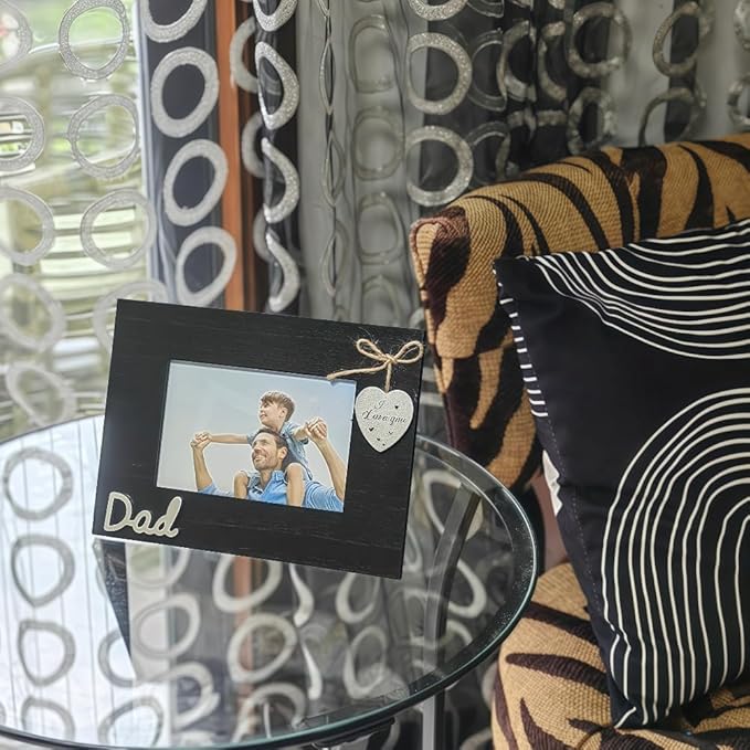 Dad Picture Frame Saying I Love You so,Father Day Gift,Dad Birthday Gifts from Daughter and Son, Father Photo Frame 4x6 (Dad Horizontal)