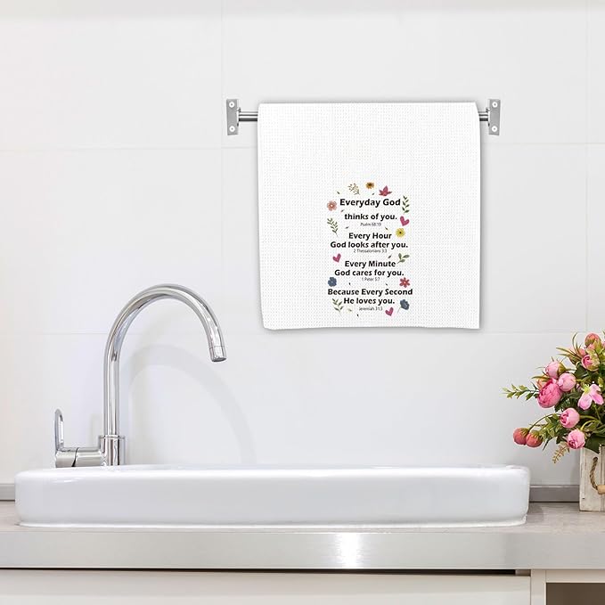 Friendship Tea Towel for Besties, Christian Gifts for Women and Men, Absorbent Quick-Drying Kitchen Towel 16 * 24in
