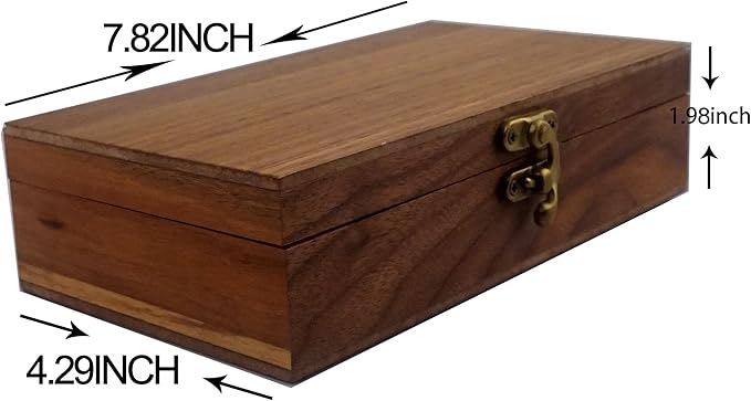 Walnut Handmade Walnut Partition Wooden Box for Keepsakes, Photos, Jewelry Ring Wedding Gift Box