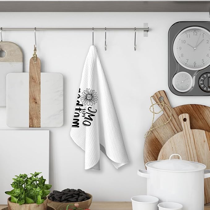 Mother Gifts Kitchen Towels, OMG My Mother was Right About Everything Dish Towels for Kitchen, Birthday Decorative Hand Towels for Home Bathroom, Mother's Day Birthday from Grandkids