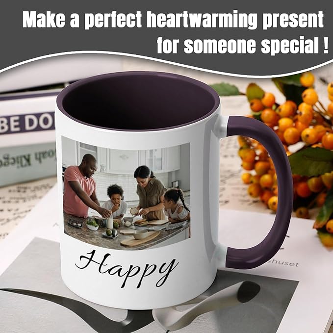 Custom Mug - Personalized Coffee Mug with Image, Logo, or Text | Custom Photo Cup | Customized 11 Oz Ceramic Tea Cup Taza Personalizadas Custom Gifts for Men & Women