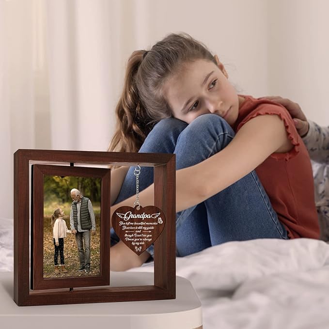 Vetbuosa Memorial Picture Frame for Loss of Grandpa - Sympathy Gift for Grandfather - Bereavement Remembrance Funeral Condolence - Fits 4x6 In Photo