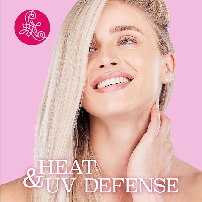 Luseta Glossy Pearl Heat Protectant Spray Smoothing Thermal Protection Treatment Enhance Shine and Add Strength for All Hair Types Protect Hair from Heat Damage 8.5oz