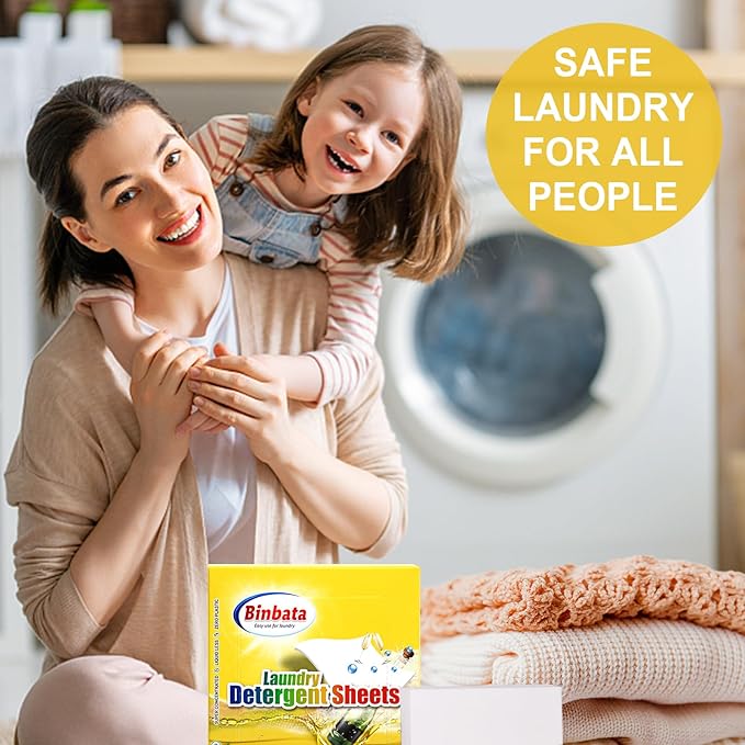 Laundry Detergent Sheets, Up To 128 Loads Champagne Scent Hypoallergenic Eco-Friendly, Biodegradable Plastic Free Liquidless Laundry Sheets Suitable for Sensitive Skin