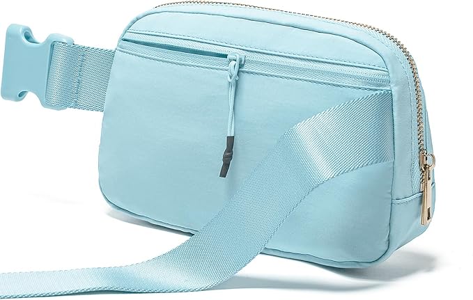 Gitus Gifts for 7 8 9 10 11 Year Old Girls Belt Bag Fanny Pack Crossbody Bags with Initial Letter Patch Birthday Gifts for Daughter Sister Friends Teen girls (Icing Blue-B)